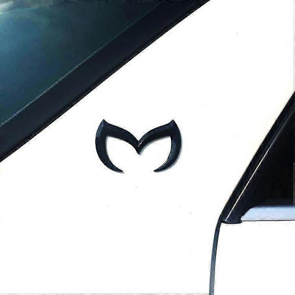 Kiiltävä Musta Lepakko-Logo Auton Tarra Mazdalle, Urheilullinen Metalli Takaluukun Tunnus Tarra - WELLNGS
