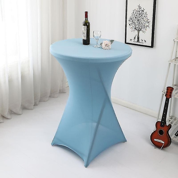 Cocktailbordsovertræk Stræk Spandex Cocktailbordsovertræk til Bryllup, Banket og Fest - WELLNGS sky blue 80*110cm