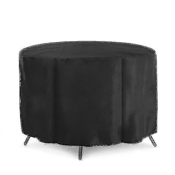 Vattentätt runt bordsöverdrag för utemöbler, slitstarkt överdrag i tålig canvas, UV-beständigt - WELLNGS 244*59cm