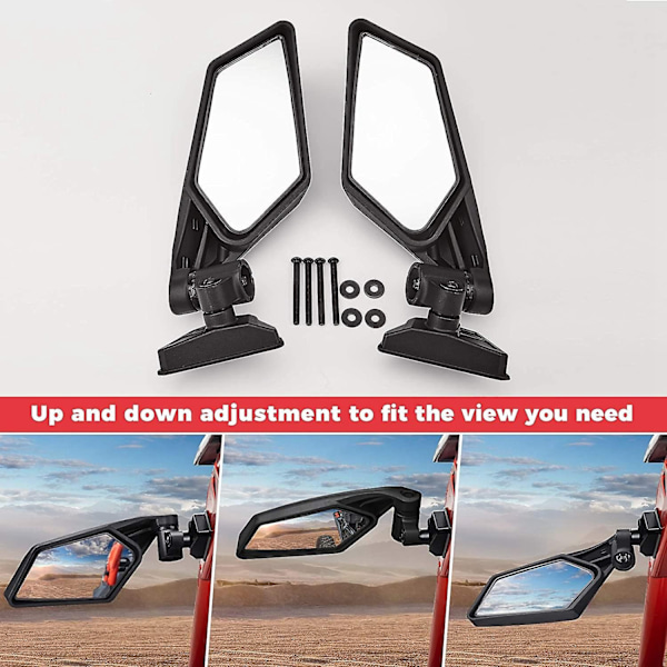 UTV-backspeglar 360 graders justerbara backspeglar Racing Style för Can Am X3 Quad-WELLNGS