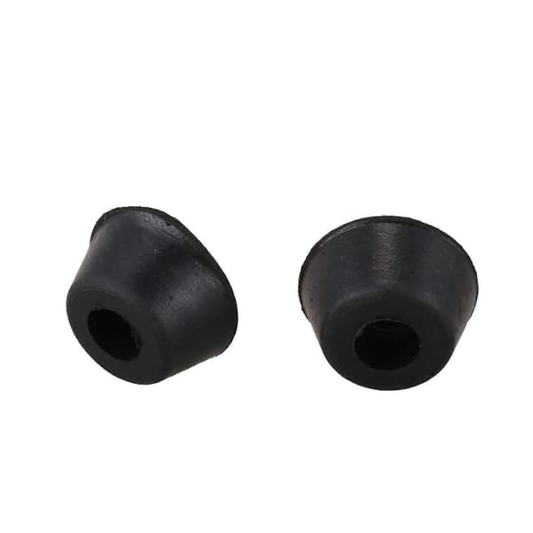 10 stk. 21 mm x 10 mm koniske forsænkede bufferpuder sorte - WELLNGS