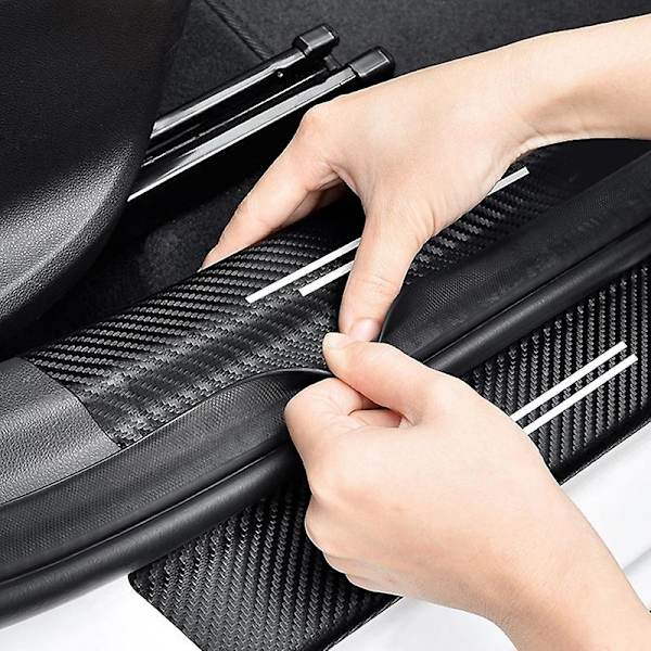 Auton osien ovilistan kynnyskotelosuoja Mitsubishi ASX:lle 2010-2023 Hiilikuitutarrat Auton takapuskurin tarrat Auton lisävarusteet 1Pcs Trunk ASx