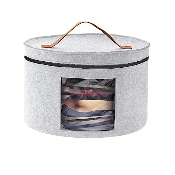 Filthat Opbevaringspose Stor Kapacitet Støvfri Indkøbsopbevaringsboks - WELLNGS Light Gray 43x26cm
