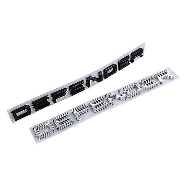 3D Abs Defender Emblem Bogstaver Bil Front Hjelm Bagagerum Badge Mærkat Kompatibel med Land Rover L663 Trx4 Trx 4 110 2020 2021 Tilbehør-WELLNGS Front Matt Black 2020-2023