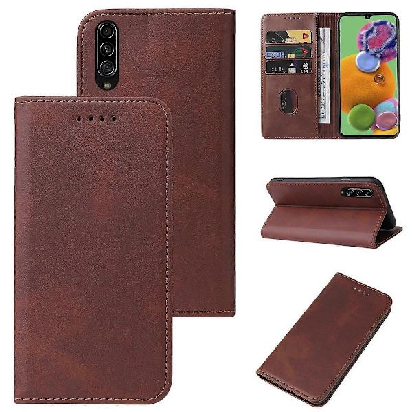 Kompatibel med Samsung Galaxy A90 5G Magnetisk Stängning Läder Telefonfodral-WELLNGS