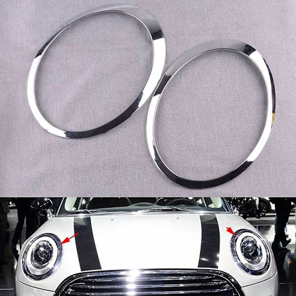 for Mini 2007-2015 R55 R56 R57 R58 R59 ABS Krom Sølv Forlygte Trim Ring 51137149905-WELLNGS