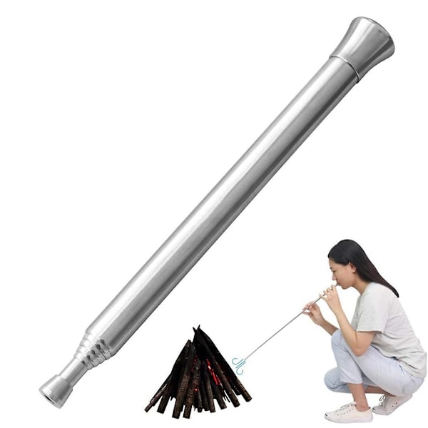 Gear Fire Bellows Fire Bellows by Mouth Telescopic Blow Fire Tube Camping Blow Fire Tube Portable Fire Blower Pipe       -D-WELLNGS 0 0