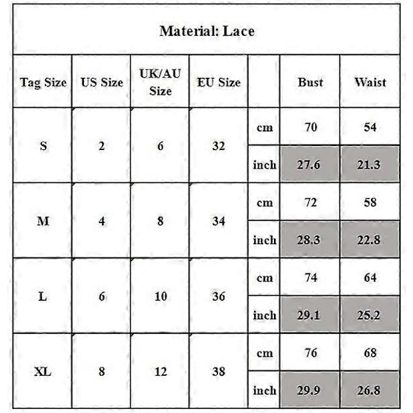 Naisten pitsi läpinäkyvä rintaliivi hihna rintaliivi stringi korsetti alusvaate setti - WELLNGS Black S