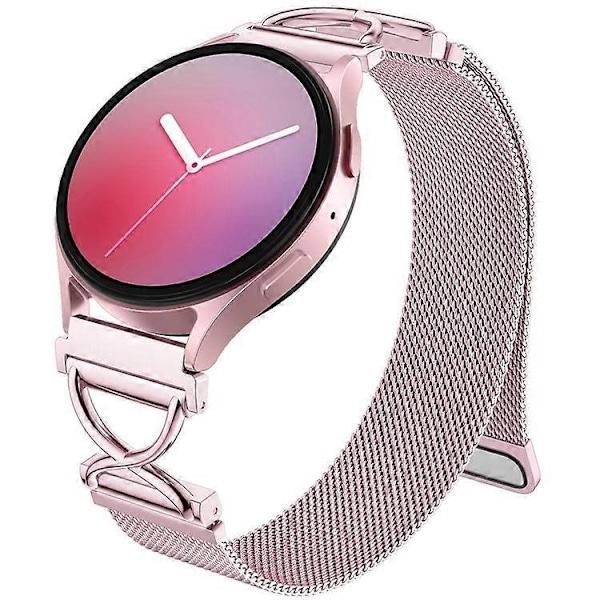 Yhteensopiva Huami Amazfit GTS 2e Milanese -rannekkeen kanssa, galvanoidusta ruostumattomasta teräksestä valmistettu magneettinen kellon ranneke X-muotoisella liittimellä - WELLNGS MultiColor