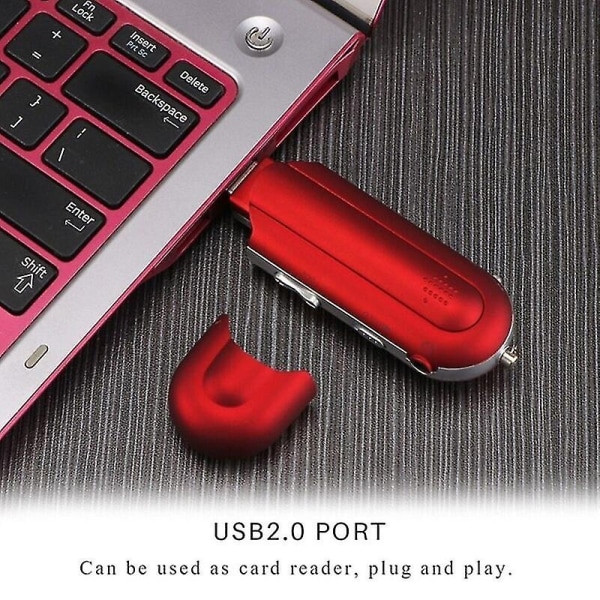 USB Mp3-spiller Bærbar musikkspiller Digital LCD-skjerm 4g Lagring Fm Radio Multifunksjon Mp3 musikkspiller USB Stick K1kf,rød-WELLNGS