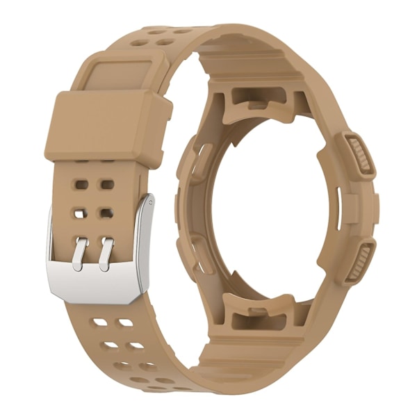 Til Samsung Galaxy Watch4 Classic 46mm Rem Justerbar Rem med Integreret Etui - WELLNGS Espresso Style E Samsung Galaxy Watch4