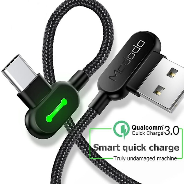 0,5 m/1,2 m/1,8 m USB-kabel L-formet rettvinklet Type C-kabel for spill Rask lading Jikaix-WELLNGS 1.8M