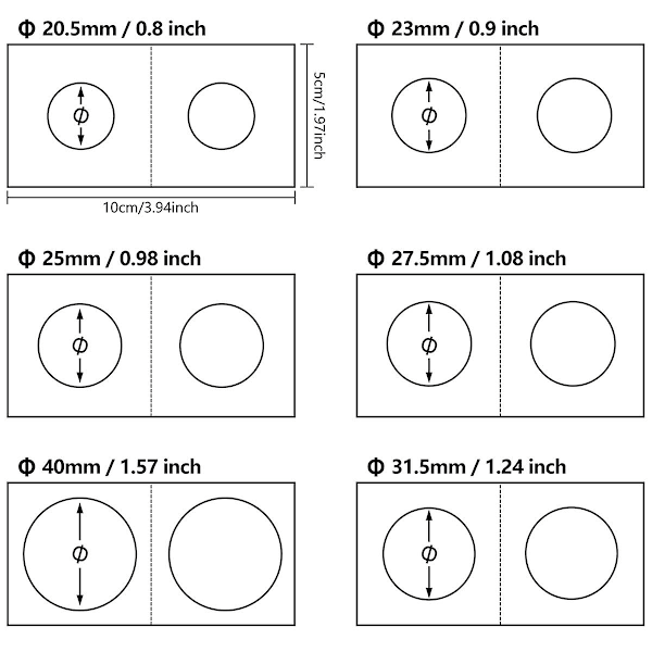 300 st 6 olika storlekar mynthållare, myntalbum myntförvaring myntpappershållare för myntskydd-WELLNGS