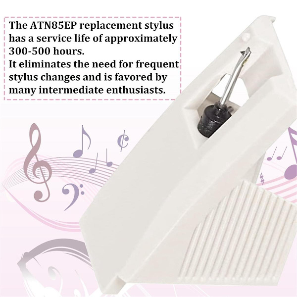 ATN85EP Vaihtostylus AT85EP:lle Yhteensopiva ATN85EP Elliptisen Levy soittimen Styluksen kanssa AT301E-WELLNGS:lle