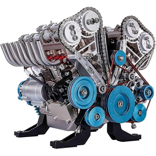 Metall Förbränningsmotor Byggsats, 1:3 V8 8 Cylinder Bilmotor Modellbygge för Teknikentusiaster från Tonåringar-WELLNGS