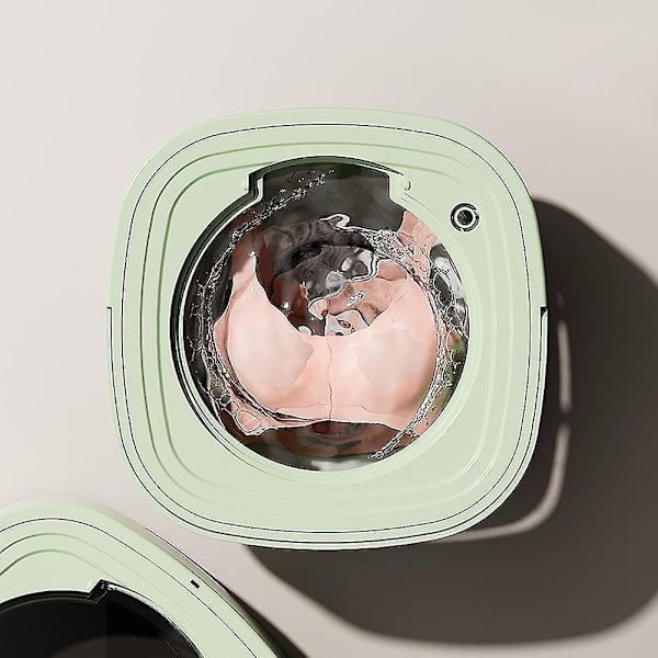 11L taittuva pesukone linkouskuivaimella, sininen valo sterilointi pyykinpesukone alusvaatteille vauvan vaatteille-WELLNGS Khaki US Plug