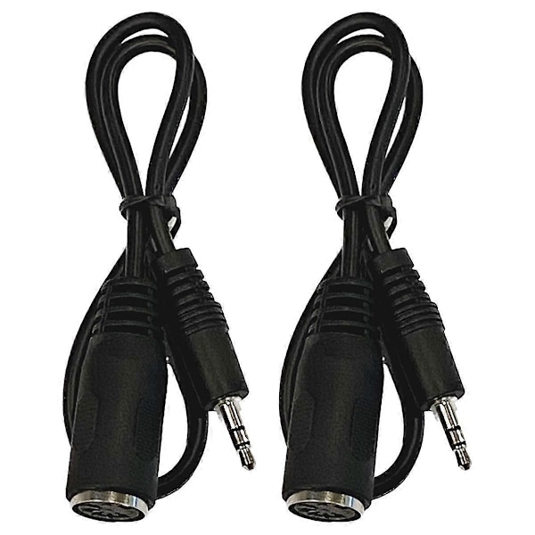 2-pak Type A MIDI til 3,5 mm adapter 20 tommers kabel, lydkabel - WELLNGS