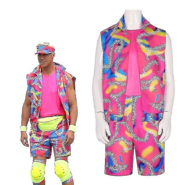 Ken Cosplay-asu urheilu 6-osainen setti miehille - XC-WELLNGS XL