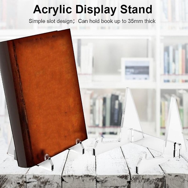 Vinyl Record Storage Holder Acrylic Record Display Stand Portable Book Display Stand-WELLNGS 0 0