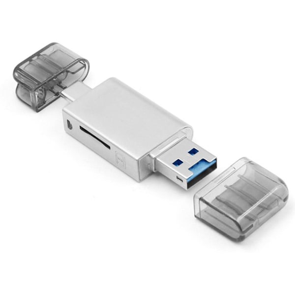 USB-C Typ C /USB 2.0 till NM Nano minneskort TF -SD kortläsare för mobiltelefon &Amp, bärbar dator-WELLNGS