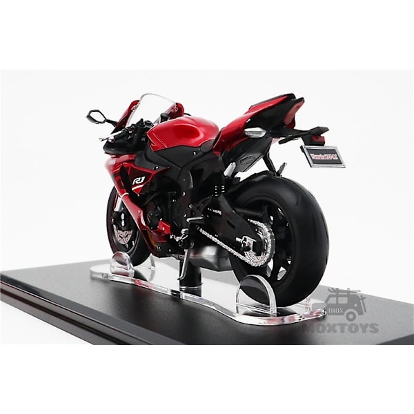 Cm-malli 1:18 2018/2019 Yamaha R1 Punainen Musta Diecast-moottoripyörä-WELLNGS Red