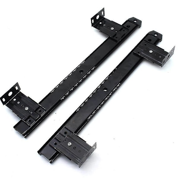 Full Extension Teleskopiske Sklier for Under Bordmontering - Justerbar Styreskinne for Tastatur Skuff - Tastaturbrett - Tastatur Under Pult-WELLNGS
