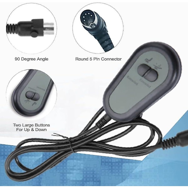 Elektrisk Recliner Fjernbetjening Abs 2 Knapper Manuel Betjening til Recliner Stol Sofa Elektrisk Løftestol Seng Afslapningsmassagebord Fl-WELLNGS 0 0