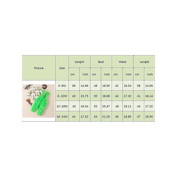 Baby Who Stole Christmas Outfit Baby Boys Girls Xmas Green Furry Monster Costume Clothes Set-WELLNGS Style 1 12-18 Months