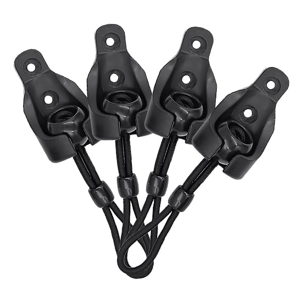 Reservedeler Rullegardin Hardware Bungee Kit og End Caps Skygge Tie Downs for Utendørs Rullegardin Solskjerming 4Pack-WELLNGS