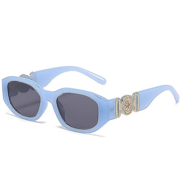 Unikke Små Solbriller Fashion Personlighed Medusa Hoved Vintage Kvadratiske Briller Solbriller-WELLNGS Blue