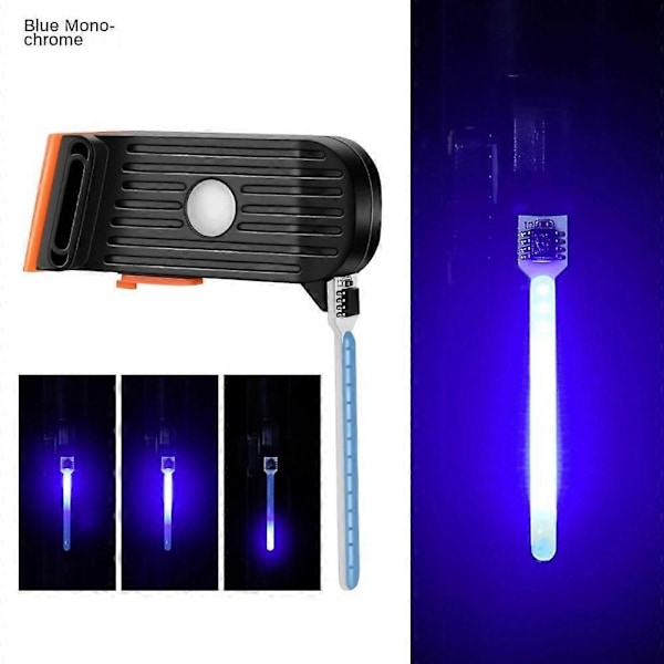 Laddningsbar LED Cykel Baklampa Ultraljus Mountainbike LED Varningslampa Cykellampa Cykel-WELLNGS blue