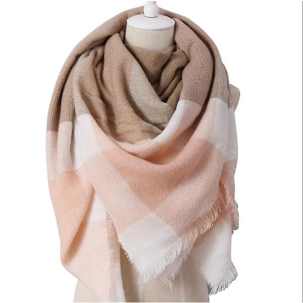Klassisk damhalsduk sjal vinter varm halsduk damgåva (A-5-F6)-WELLNGS Color 3