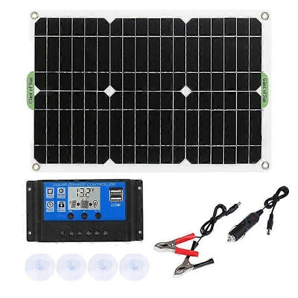 180W Solpanel Kit 12V Batterioplader med 100A Controller til Båd RV-WELLNGS