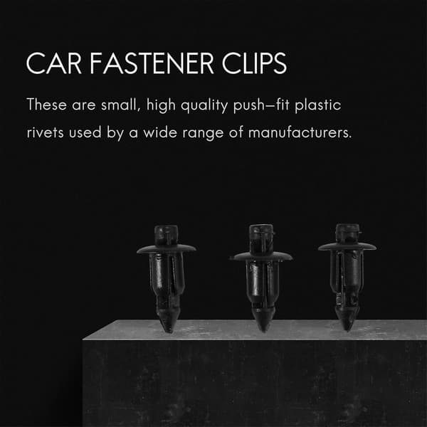 50x Plastiknitter Cykelkåbe Panel Fastgørelsesclips 6mm til Sort-WELLNGS