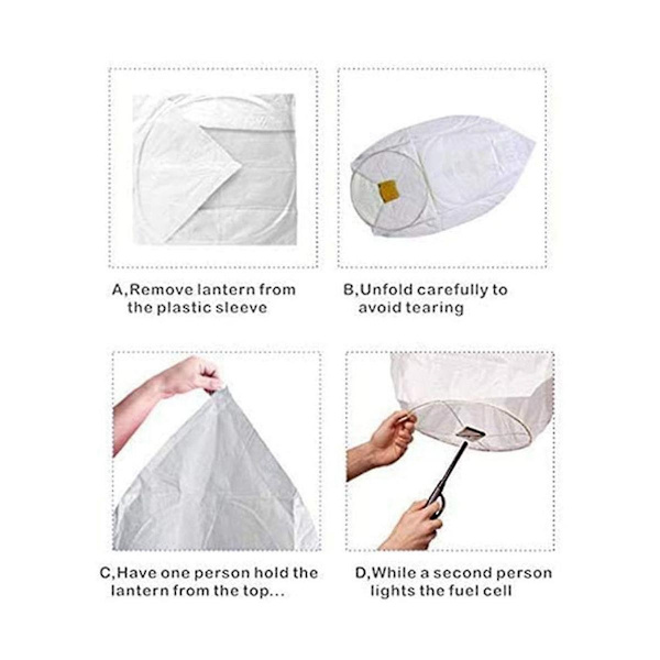 30 stk. Papir Dekorationer Flydende Papir Lanterner Ramme til Bryllupper, Fødselsdage, Fester og Begivenheder H-WELLNGS