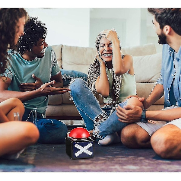 4 st Spelbuzzer, spelbuzzer larmljud spelknapp med ljus Trivia Quiz Got Talent Buzzer Spel-WELLNGS