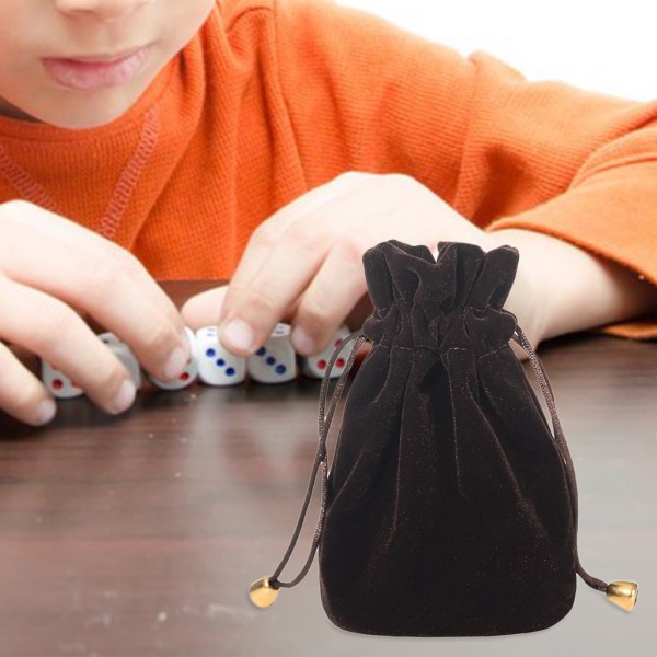 Mini terningposer Fløjls snørepose terningposer med snøre Velour terning opbevaringsposer Smykke opbevaringsposer M