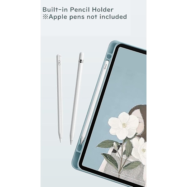 2021 iPad Pro 12.9 5. 4. og 3. generation Touch Keyboard-etui med Bluetooth-mus Sød rund tastfarve Tastatur Touchpad Aftagelig - WELLNGS Light Green