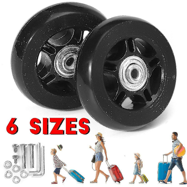 Tyst Vagn Väska Resväska Universalhjul Gummi Löpare Resväska Lager Reparationssats -45mm*18mm-WELLNGS 78mm*24mm