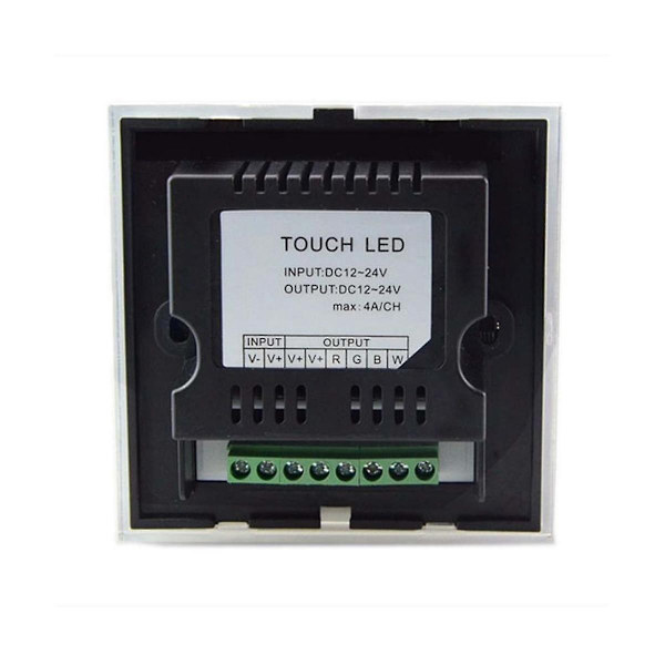 DC12V-24V RGB / RGBW Väggmonterad Controller Glaspanel Dimmer för LED-remsor Lampa Svart-WELLNGS 0 0