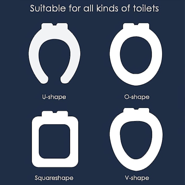 Puutuva WC-istuimen lämmitin, lämmitetty WC-istuin pitkänomainen, pehmeä ja lämmin paksu pehmustettu WC-istuimen kannet, silikoninen WC-istuimen kansi-WELLNGS
