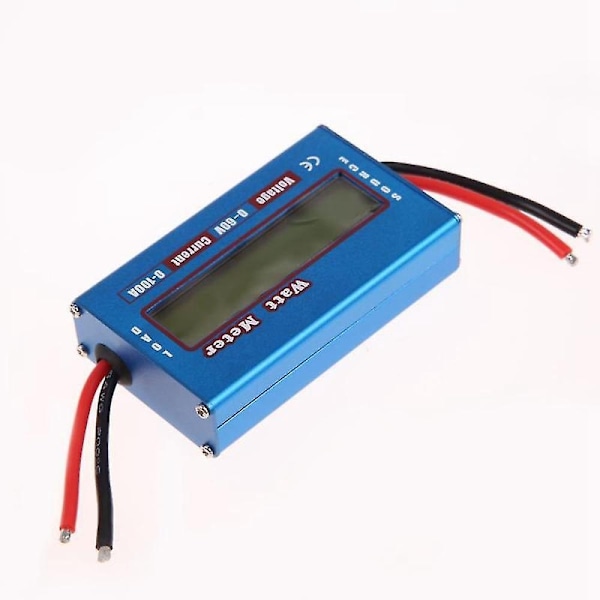 Digital Wattmeter Wattmätare Strömmätare DC 60V 100A Balans Spänning Batteri Checker-WELLNGS