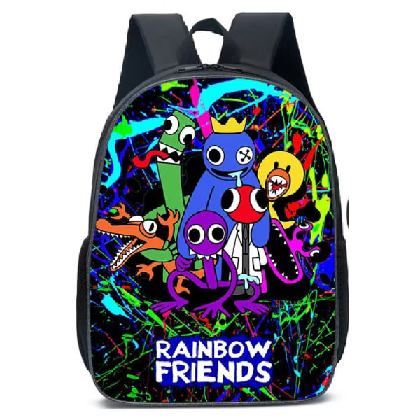 Rainbow Friends Rygsæk Skoletasker Rejserygsække - Julegave Børn - Gave sort black