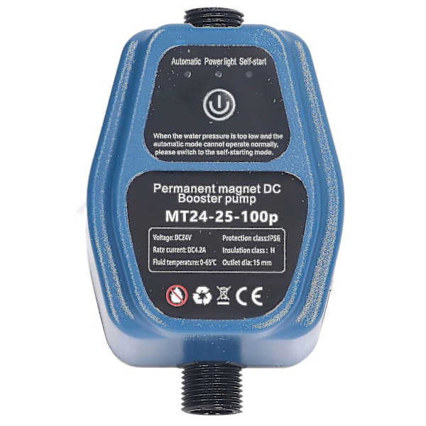 Vedenpaineen tehostuspumppu 100w 24v 25l Ip56 Älykäs tunnistus Automaattinen suihkun tehostuspumppu 100240v-WELLNGS 0 EU Plug