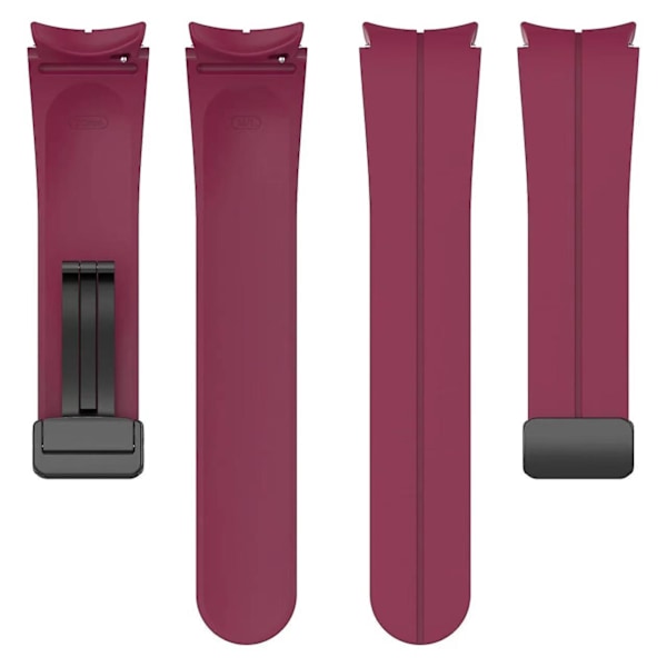 Magnetiskt silikonarmband för Samsung Galaxy Watch 5 Pro 45mm/4 Classic 44mm 40mm 46mm 42mm Armband för Galaxy Watch5/4 Bälte-WELLNGS Wine red A Watch 4 Classic 46mm