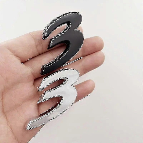 3D Kromsort ABS Bogstaver Bagagerumsdør Bil Badge Sticker Dekal til Mazda 3 6 Tilbehør - WELLNGS Glossy Black MAZDA 3