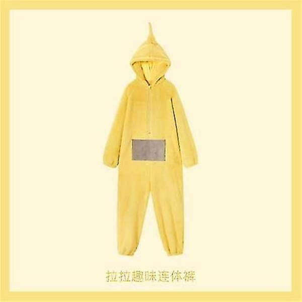 2024-unisex Teletubbies Kostymer Disi Onesies Lala Cosplay Pyjamas Vuxna Pyjamas Djur Sovkläder Jumpsuit S-WELLNGS Yellow XL