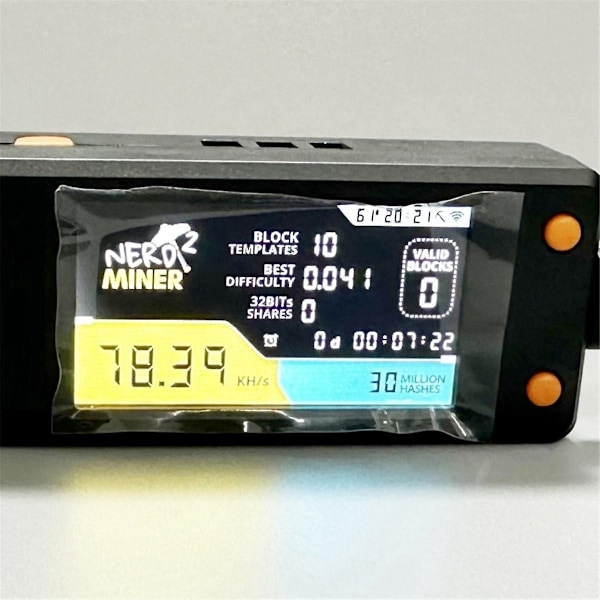 Nerd Miner V2.0 T-Display-S3 BTC Crypto Solo Lottery Nerdminer Miner LCD-skärm 78KH/S med-WELLNGS
