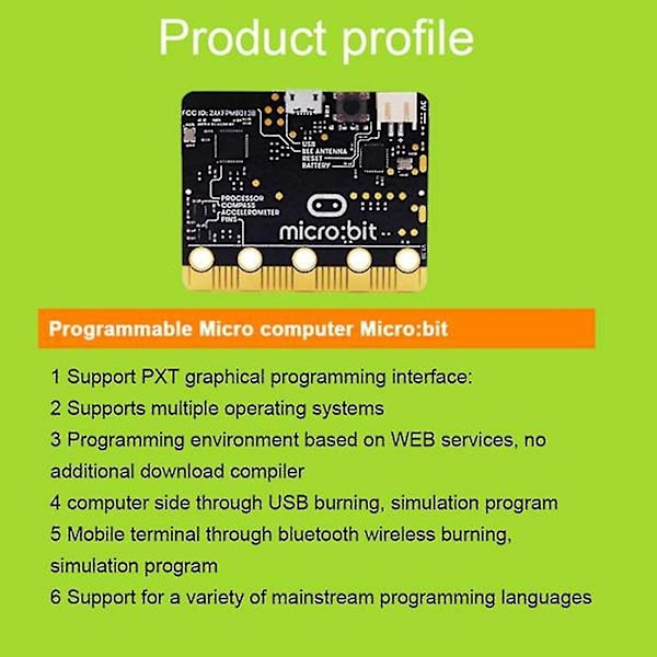 Microbit V1.5 Go Kit Ny Versjon Programmerbar Læringsutviklingskort for Diy, 2024 Tian-WELLNGS