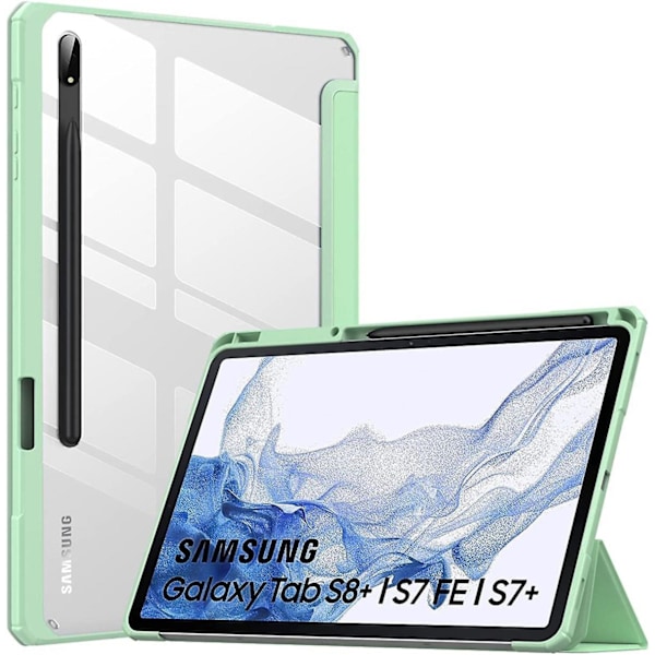 Kompatibel med Samsung Galaxy Tab Iin S7 Fe/s7 + Plus 12.4''2021 (sm-t730/sm-t736) Tablet Klf, Tab S7 Fe, Automatisk Väckning/Sovläge Iin Nce Effaf -WELLNGS